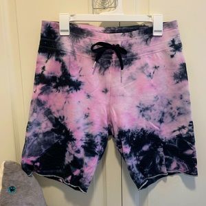 Calvin Klein Performance Tie Dye Pink Black Size M Drawstring waist